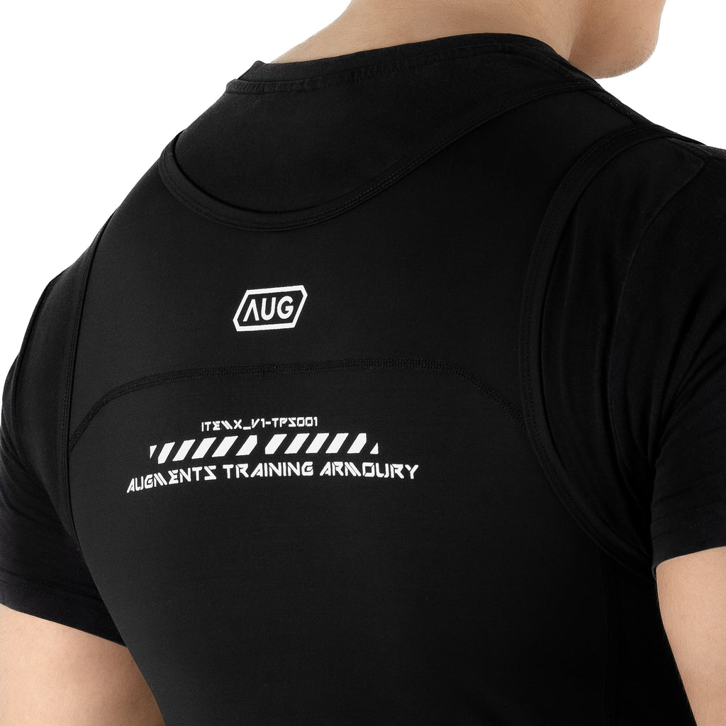 Durable strength training apparel with adaptive 4-way stretch for powerlifting competitions.